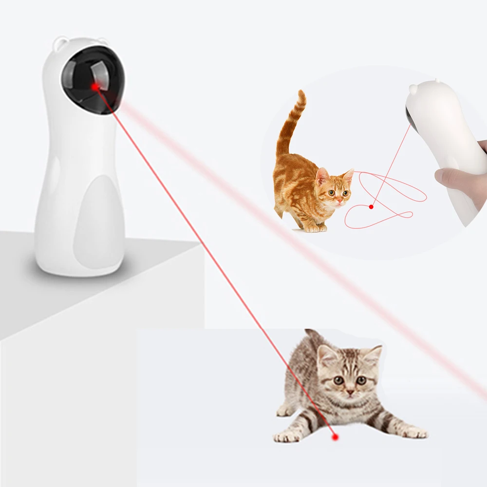 

Cat Interactive Toy Automatic Cat Laser Pointer for Cats LED Laser Funny Toy USB Battery Charging Pet Training Exercise Chaser