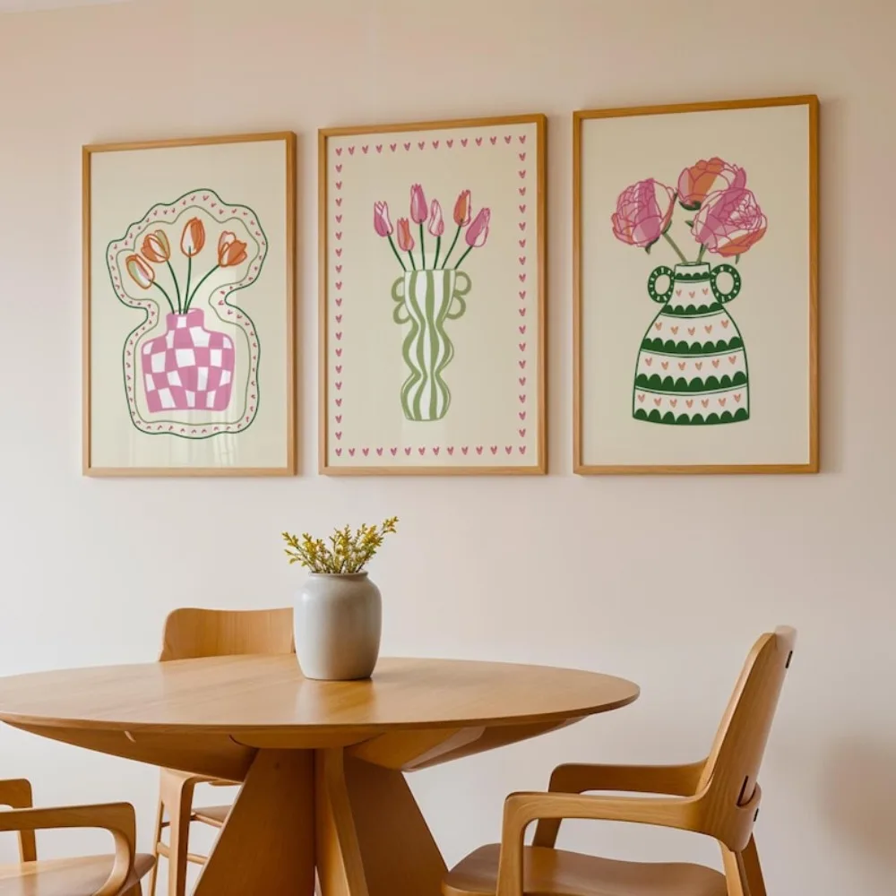 

Набор из 3 абстрактных картин на холсте HALFLEMART