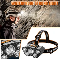 led headlamp super bright usb rechargeable waterproof for outdoor camping 3 modes led head light for adults children