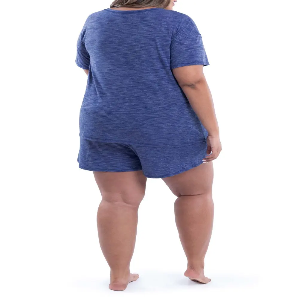 Women`s Soft and Breathable Pajama Shorts Set, 2-Piece, Sizes S-4X