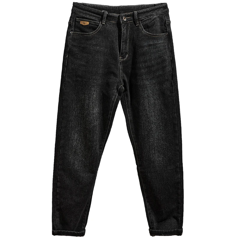 Heavy n Retro Jeans men's winter suede stretch casual pants