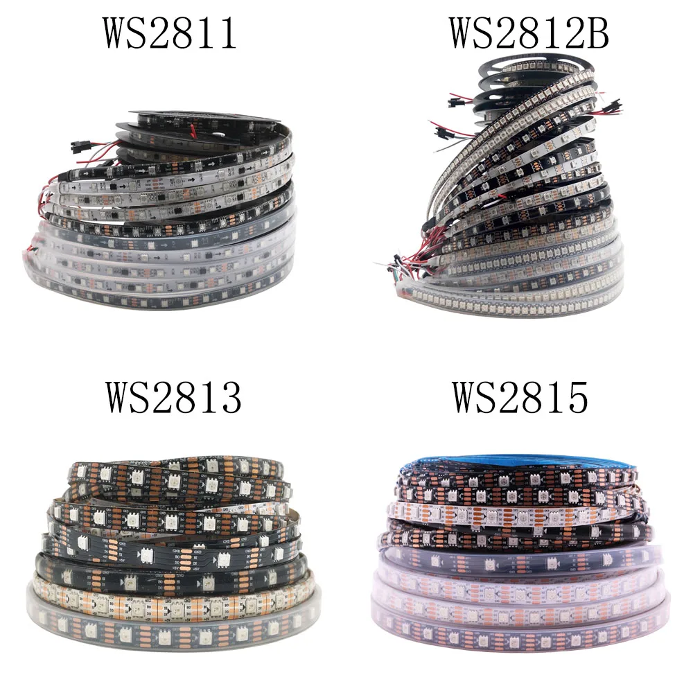 WS2812B WS2811 WS2815 WS2813 Пиксельная умная RGB Светодиодная лента WS2812 индивидуально