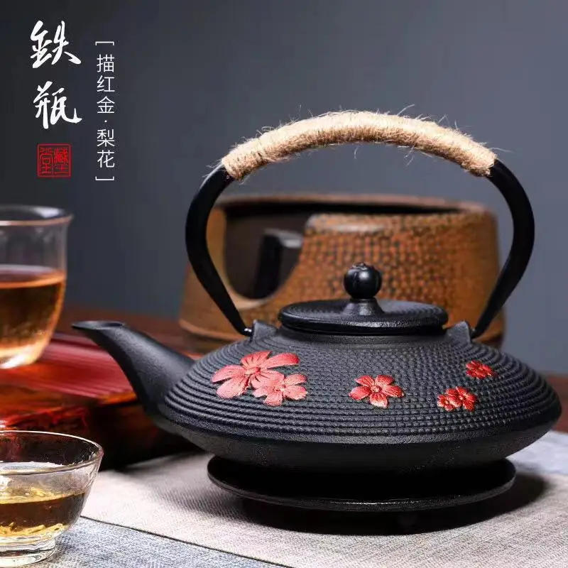 

Japanese Cast Iron Vintage Teapot 900ML with Stainless Steel Filter for Tea Milk Coffee Wine Pot Iron Kettle Arabic Tea Pot