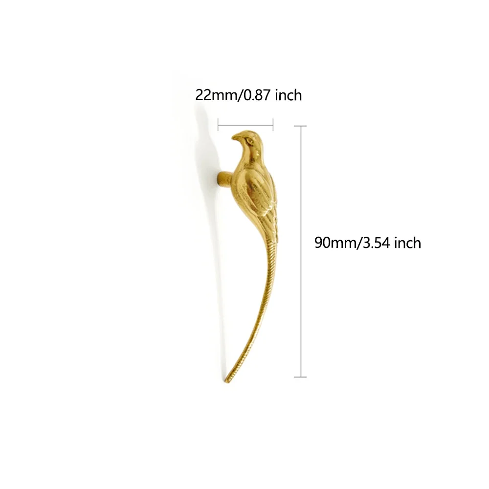 

Латунные дверные ручки для шкафа с птицами, ручки для ящиков, ручки для тумбочки, домашний декор, ручки для комода, золотые ручки для мебели с животными, тонкая фурнитура