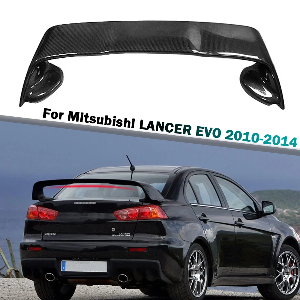 

Car Rear Trunk Spoilers Wings Tail Wing Decoration For Mitsubishi LANCER EVO 2010-2014 Glossy Black Rear Trunk Lip Car Styling