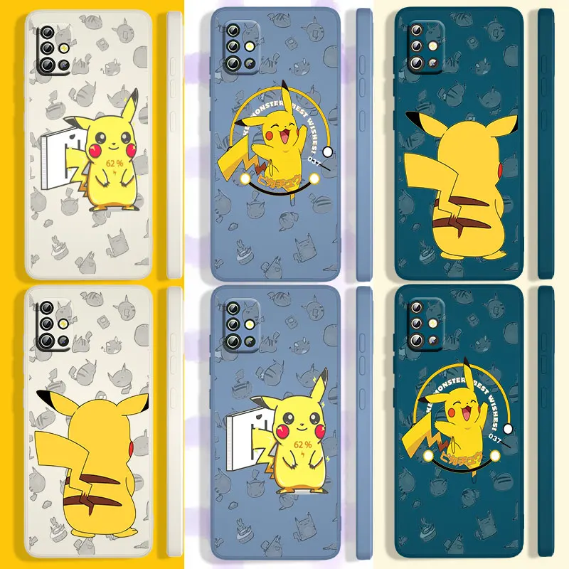 

Pokemon Pikachu For Samsung A7 A50 A30S A30 A20 A10 A10S A20S A3 CORE A01 A02 A03 A03S A12 5G A13 4G Liquid Rope Phone Case Capa
