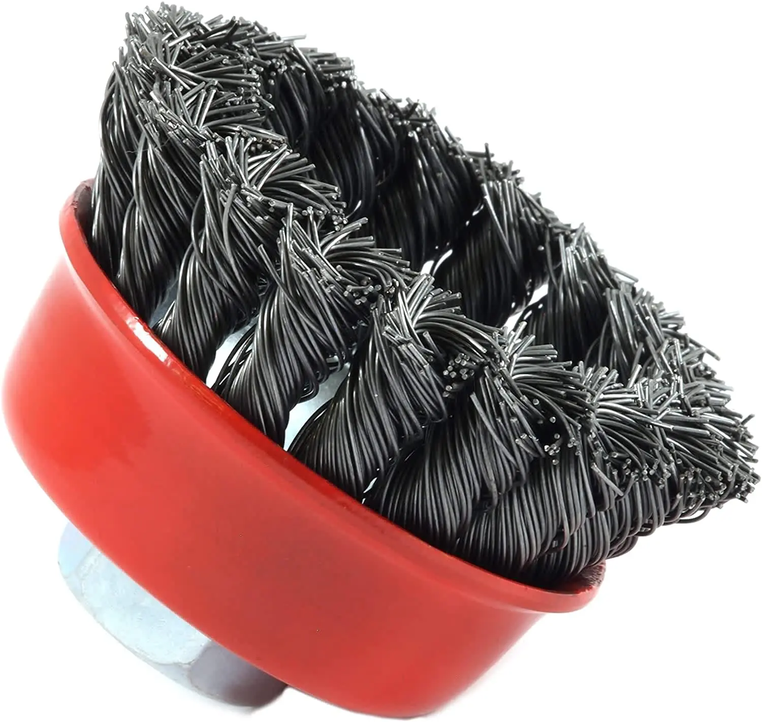 

1pc 75mm Screw Twist Knot Wire Wheel Cup Brush For Angle Grinder Steel Wire & Alloy Metals Twisted & Crimped Wire Brushes