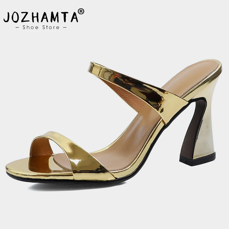 

Женские мюли JOZHAMTA, летние туфли на высоком каблуке, Размеры 33-41, 2023