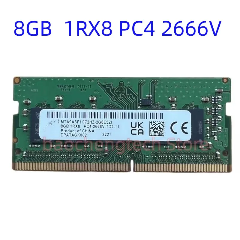 

New laptop memory module 8GB 1RX8 PC4 2666V frequency pen ddr4 generation original