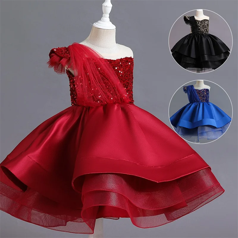 

Baby Dresses for Eid 2023 Toddlers Girls Sleeveless Sequined Tulle Ball Gowns Children Formal Occasion Dress Kids Girl Partywear