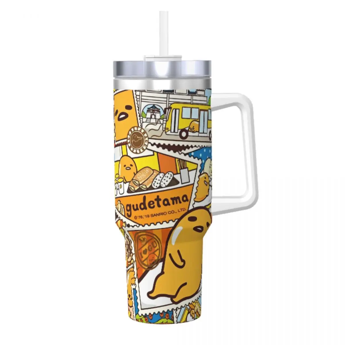 Sanrio Gudetama стакан из нержавеющей стали с принтом яйца кружки для вождения