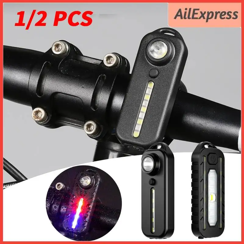 

Bicycle Tail Light LED Police Shoulder Clip Lamp Safety Warning Lights USB Rechargeable Waterproof Helmet Lamp Bike Accessories
