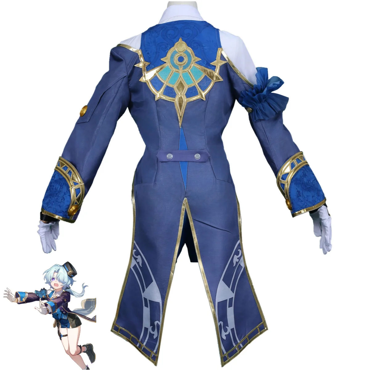 Костюм для косплея Миши из аниме игры Honkai: Star Rail Shota голубая униформа пальто шорты