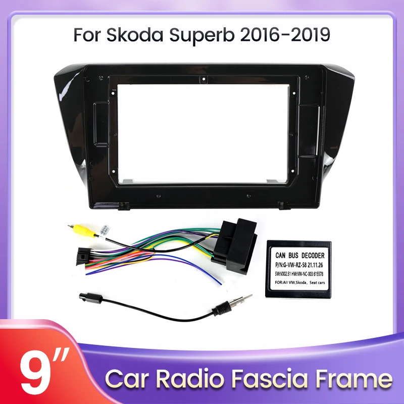 

MLOVELIN Car Radio video multimedia face frame wire canbus protocol box for Skoda Superb 2016-2019 GPS Navigation Player Fascia