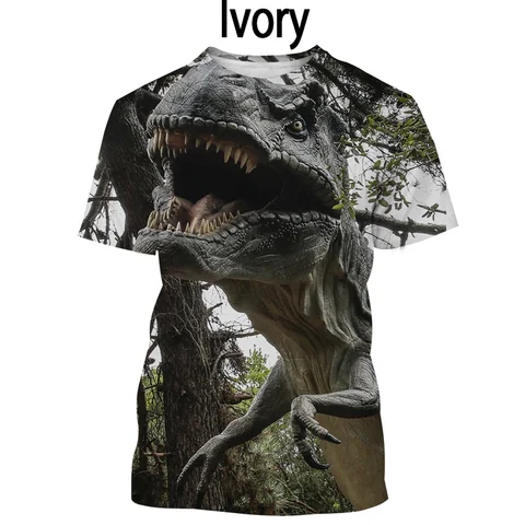 Футболка с коротким рукавом и 3D-принтом динозавра