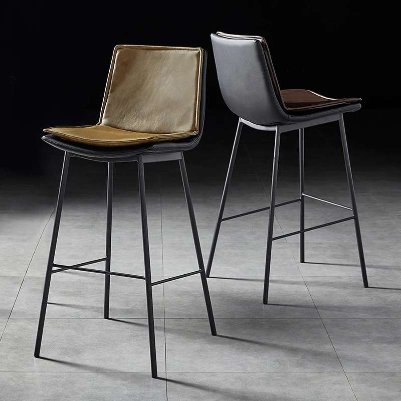 

Design Nordic Bar Chair Dining High Luxury Cafe Relaxing Bar Chair Office Ergonomic Metal Krzeslo Barowe Home Furniture XY50BC