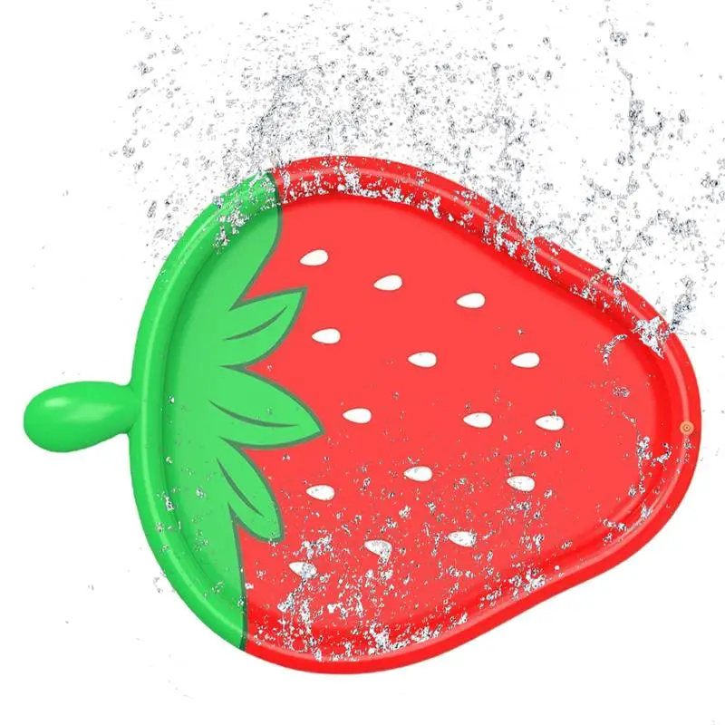 

Outdoor Sprinkler Pad Large Size Strawberry Shape Water Playing Pad Kiddie Spray Pad Swimming Pool Summer Water Toys For Outdoor