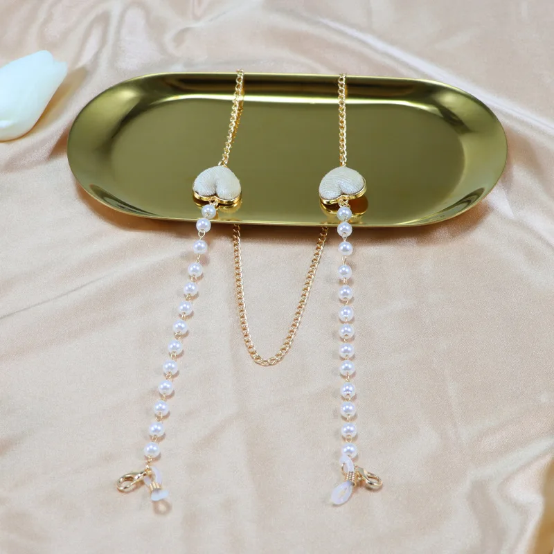 

Handmade Pearl Beaded Glasses Chain Holder Sunglasses Chains Lanyards Neck Strap Rope Reading Eyeglasses Cord for Women Girls
