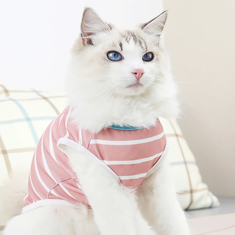 Классическая полосатая рубашка для собак дешевая одежда маленьких летняя