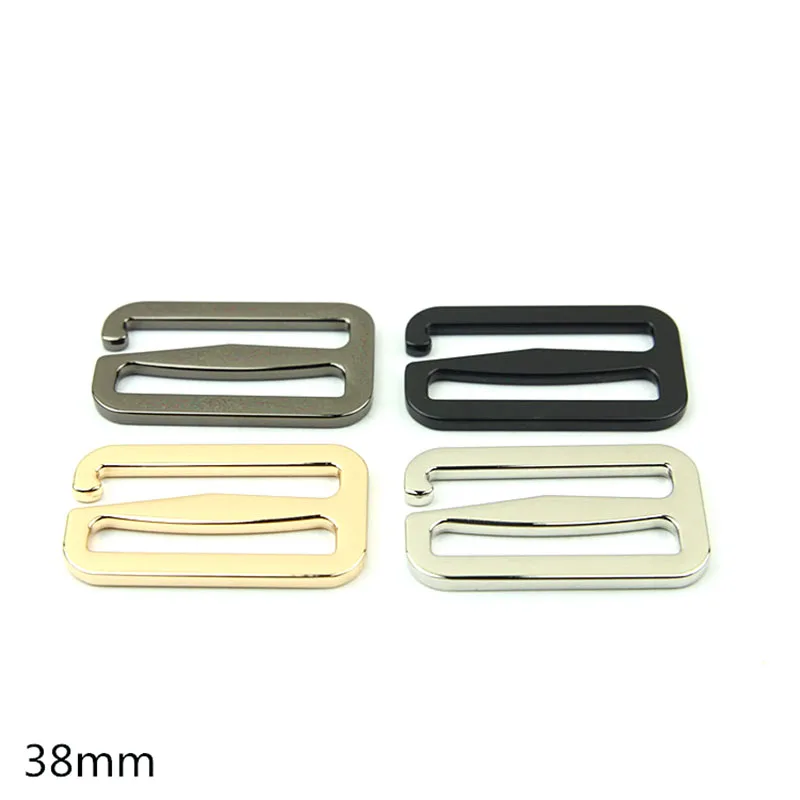 

38mm Metal Tri Glide Slide Buckles Bag Strap Belt Webbing Rectangle Slider Loop Ring Adjust LeatherCraft Accessory