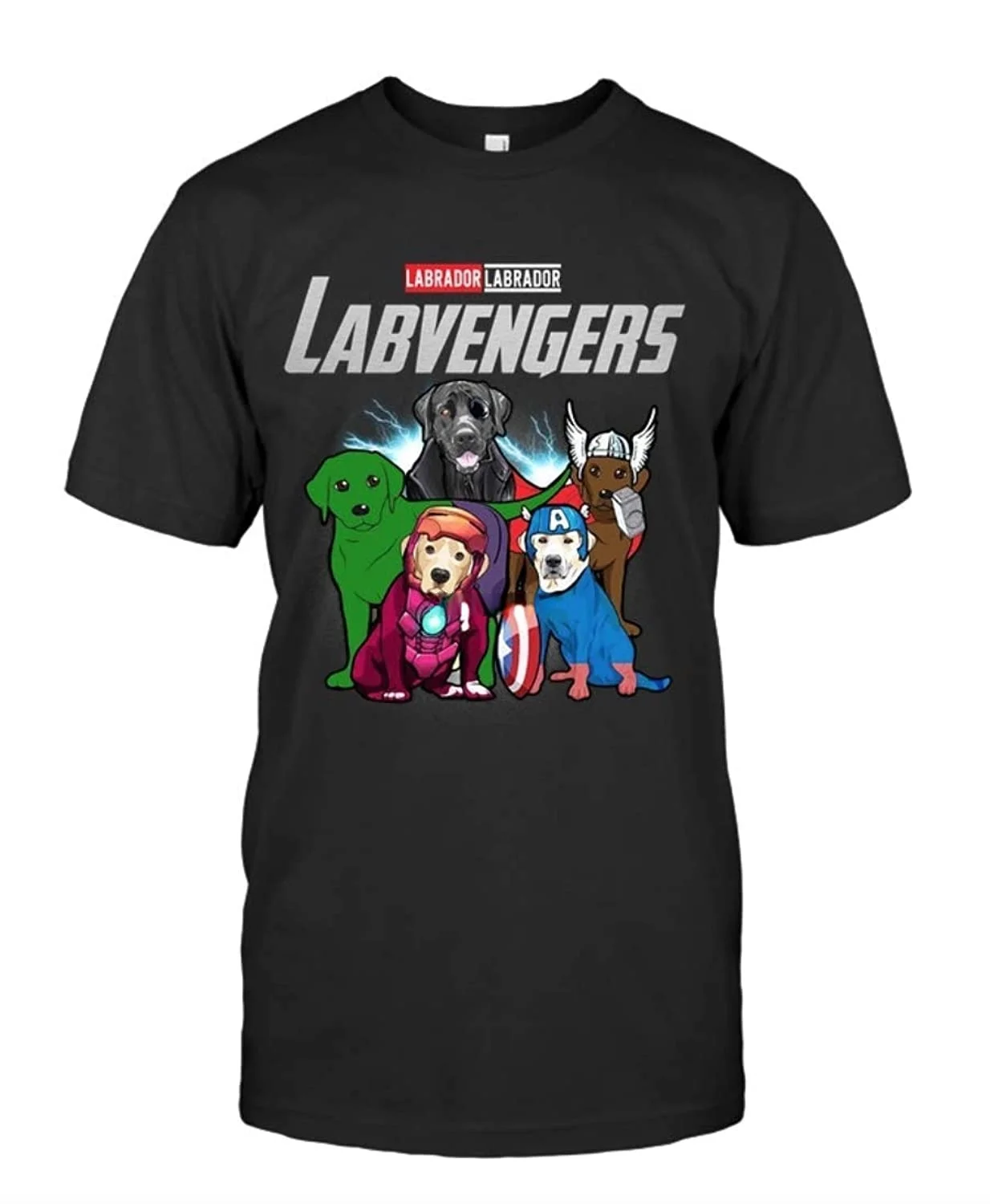 

Dog Labrador Shirt Labvengers Superhero Funny Meme Labrador Dog T-Shirt Gift