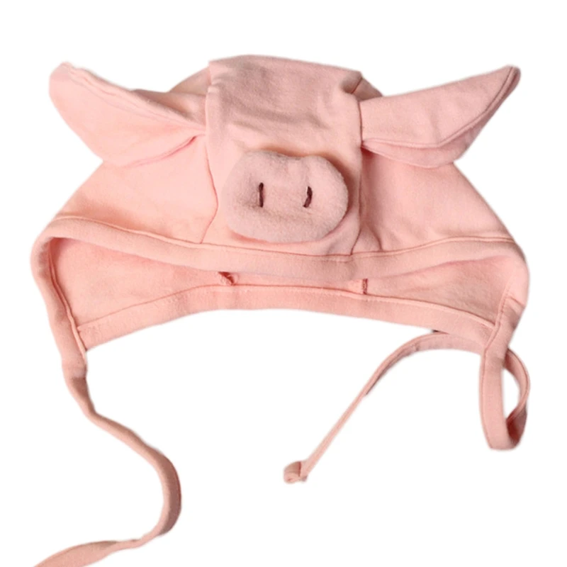 

H9ED 0-2Y Pink Pig Hat Cute Lovely Beanie Cap Baby Pig Cap Baby Hat Photography Prop