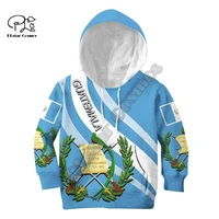 argentina poland guatemala chuuk uganda chile country flag 3dprint children hoodies kids pullover funny jacket family outfit x2