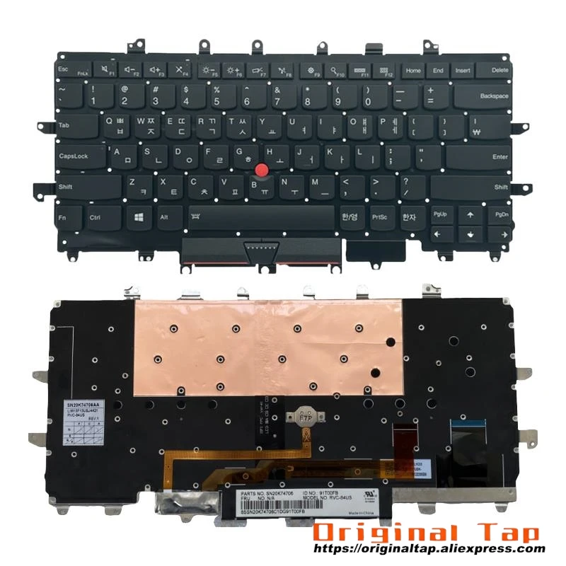 Корейская клавиатура KR с подсветкой для Lenovo Thinkpad X1 Carbon 4-го поколения 4 SN20K74738 SN20K74778