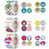 easter bunny stickers 8 patterns holiday stickers rabbit decorative roll stickers for party supplies easter holiday kids home de