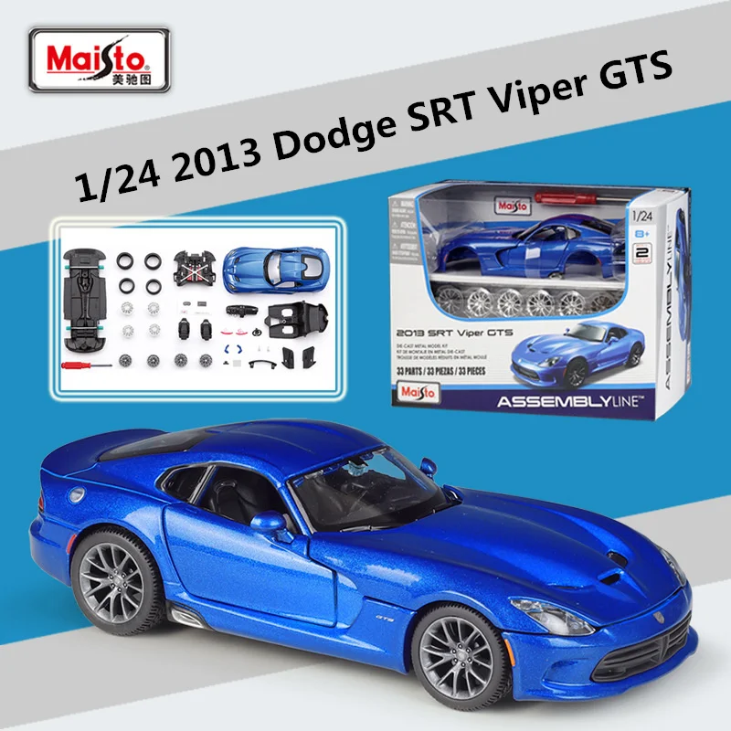 

Модель спортивного автомобиля Maisto 1:24 Dodge SRT Viper GTS из сплава, модель литая металлическая игрушка, Модель гоночного автомобиля, имитация детских подарков