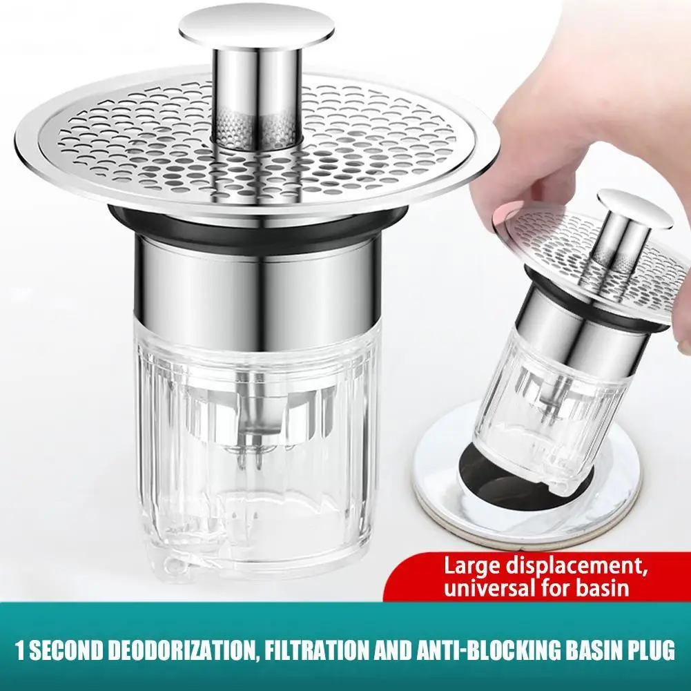 

Basin Up Bounce Core Sink Drain Filter Shower Hair Kitchen Universal Bathroom Strainer Stopper Tools Bathtub Trap Catcher U4P2