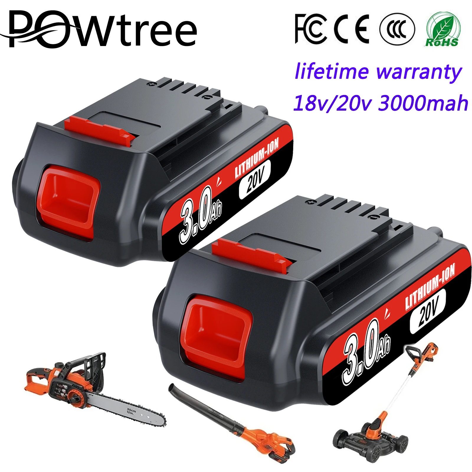18/20 в для литиевой батареи Black Decker LBXR20, 3,0 Ач, LBXR20, LB20, LBX20, LBXR2020, LB2X4020-OPE, электроинструменты и зарядное устройство