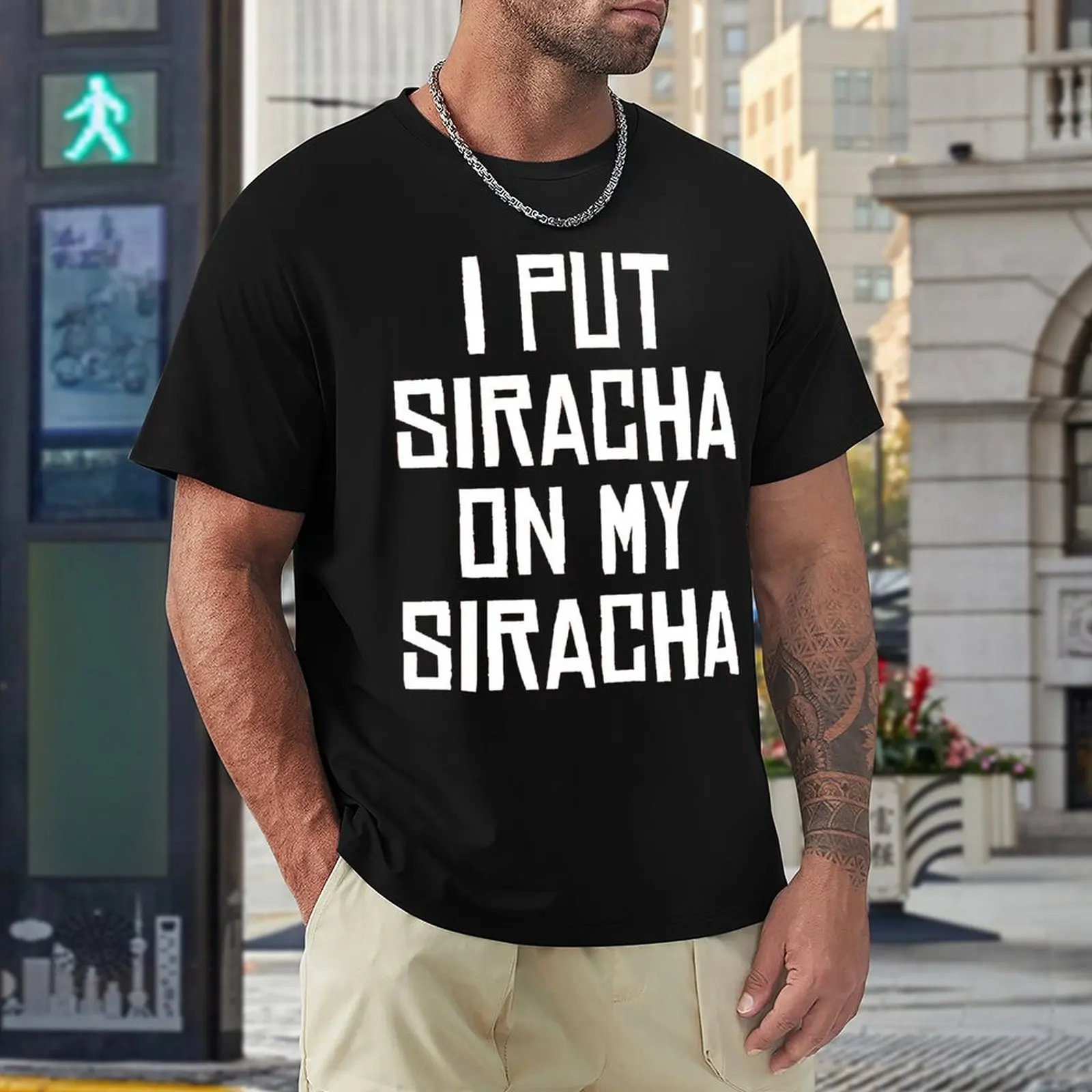 Classic I Put Sirachas on My Sirachas Tshirt Vintage  Fitness USA Size