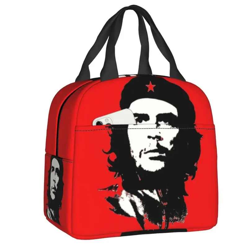 

Che Guevara Insulated Lunch Bag for School Office Cuban Revolution Resuable Thermal Cooler Lunch Box Women Children