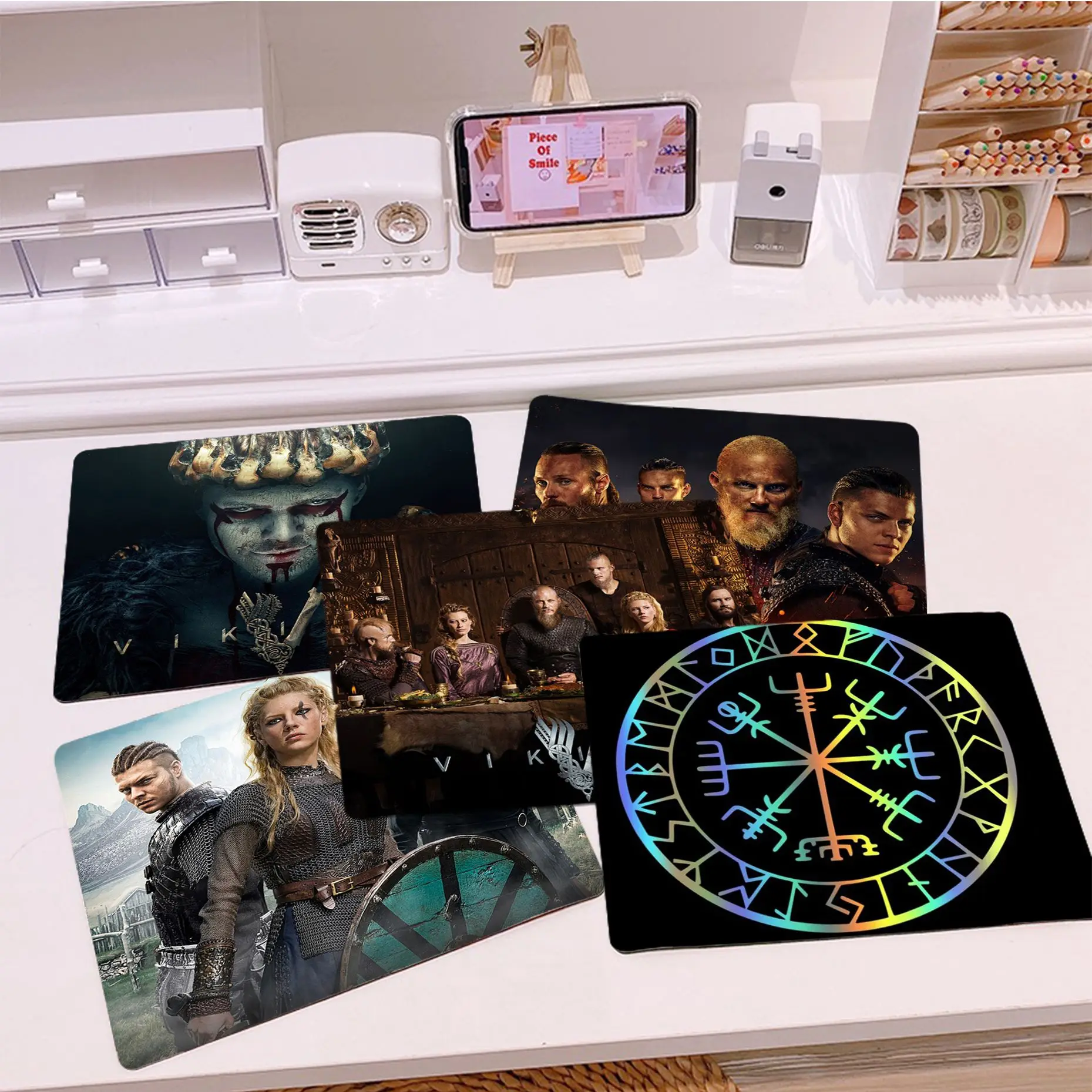 

V-viking Mousepad Animation Office Student Gaming Thickened Large Writing Pad Non-slip Cushion Mouse Pad Office Desk Accessories