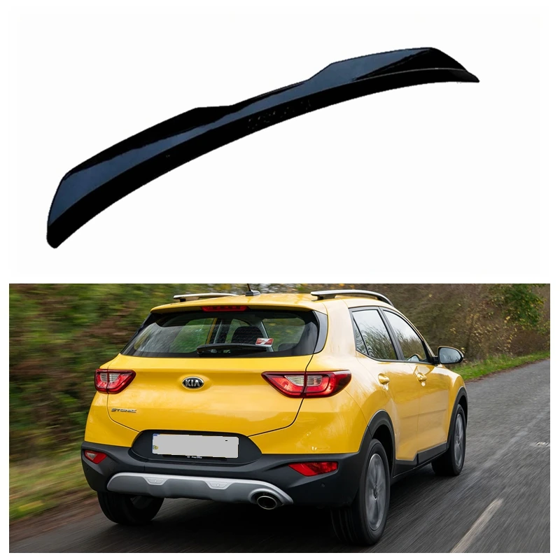 

Задний спойлер на крышу для KIA Stonic 2017, 2018, 2019, 2020, спойлер на окно, глянцевый черный аксессуар, крыло заднего багажника из АБС-пластика