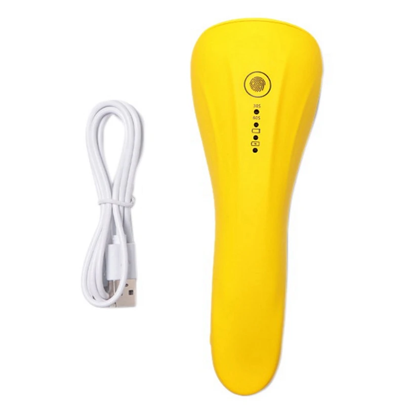 

Rechargeable Nail Lamp 3 Leds Handheld Cordless Mini Battery Timer Nail Dryer UV LED Nail Light