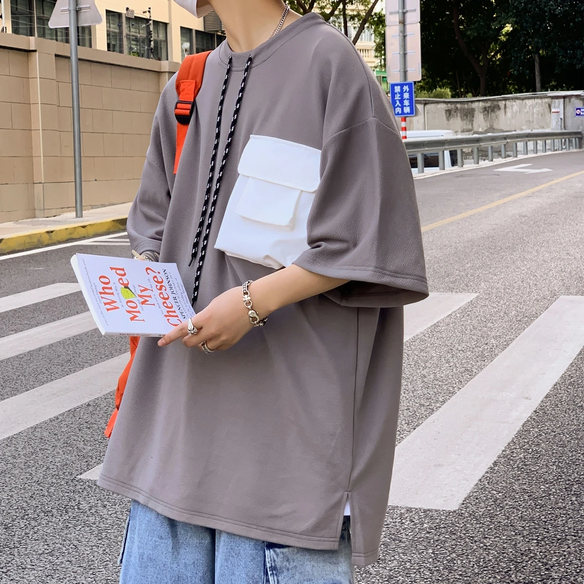 

Мужская футболка с коротким рукавом и графическим принтом, в стиле Харадзюку