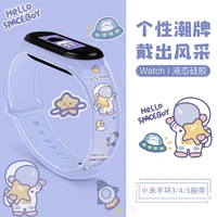 2022 new arrival xiaomi transparent cartoon wristband wristbandsuitable for xiaomi 3456 wristband