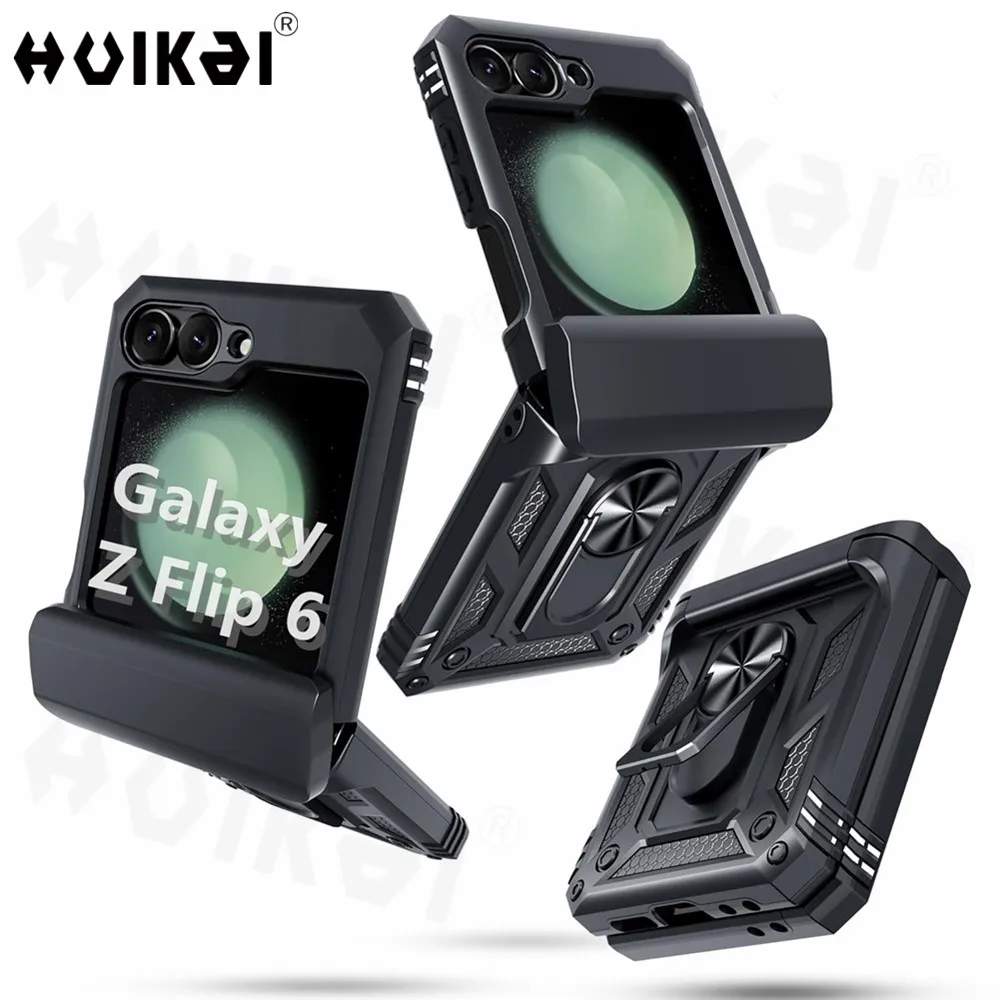 Фото Чехол-книжка для Samsung Galaxy Z, противоударный Магнитный чехол с кольцом-подставкой №1