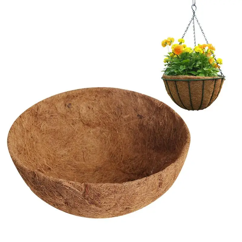 

8/10/12/14/16 Inch Coconut Liners For Planters Round Hanging Basket Liners Natural Coco Liner Creative Coco Fiber Flower Planter