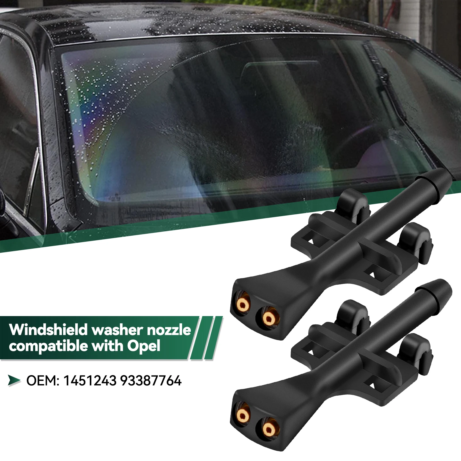 2X Передняя зеркальная жидкость для распылителя Opel Vauxhall Meriva A 2010 2009 2008 2007 2006 2005 2004