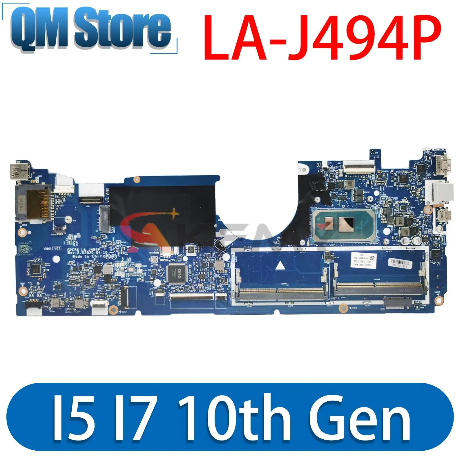 

15-ED LA-J494P motherboard for HP envy X360 15-ED Laptop motherboard Mainboard I5-1035G1 I7-1065G7 CPU DDR4