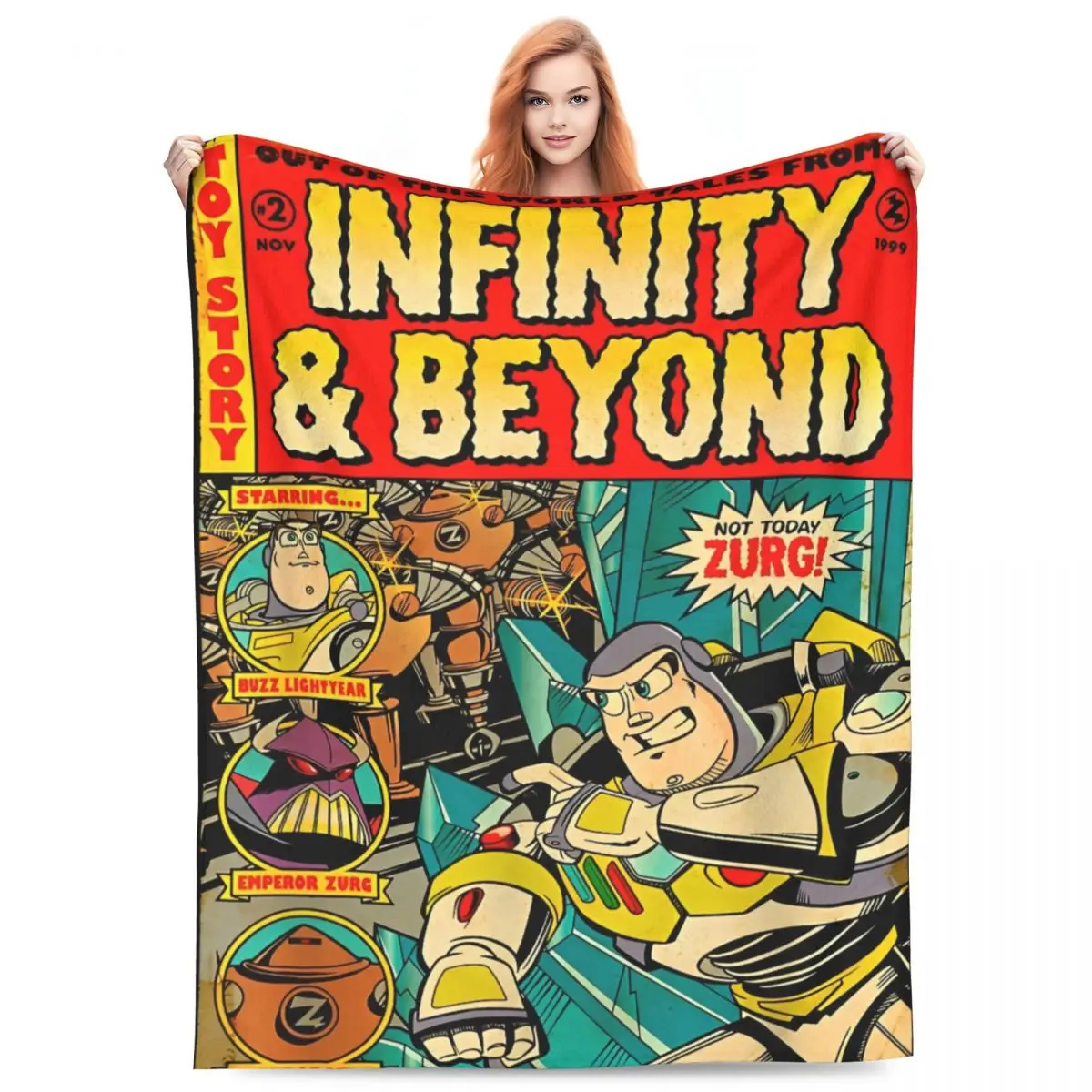 Расслабьтесь История игрушек Базз Лайтер Ретро Комикс Одеяло Мерч Постельные