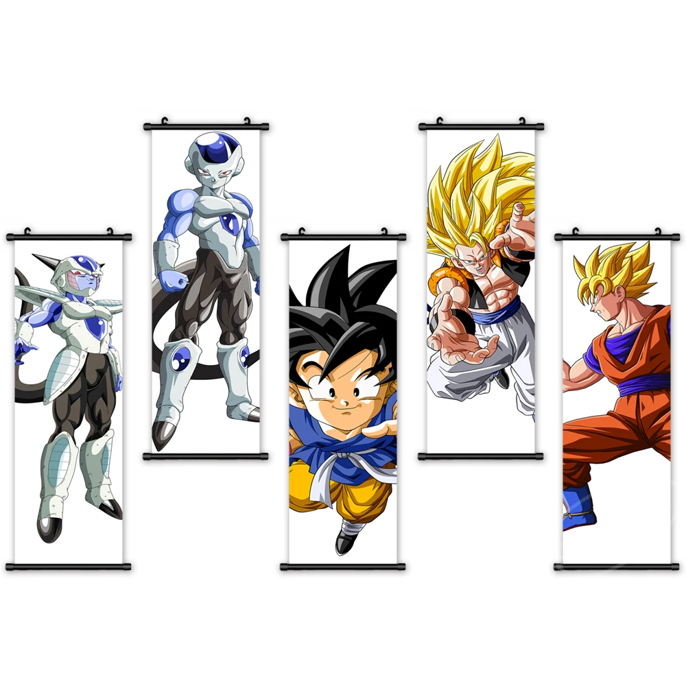 

Print Dragon Ball Art Wall Painting Japanese Classic Anime Canvas Freeza Picture Plastic Hanging Scrolls Poster Home Decoration