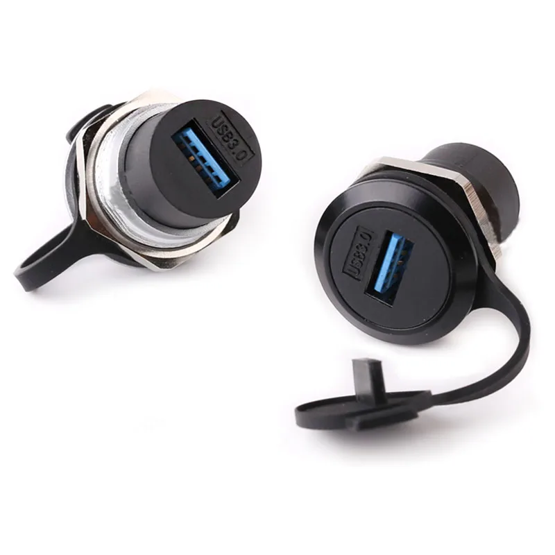 

USB2.0 USB3.0 Female to Female Socket Jacks Panel Mounting USB Connector Data Double Head Coupler Adapter with Dust Cap