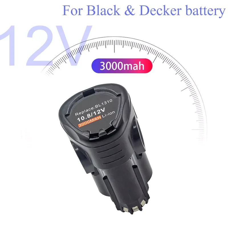 

B&D 12C 1500mAh BL1110 BL1310 BL1510 LB12 LBX12 LBXR12 BDCDMT112 EGBL108 EGBL108KB power tool batteries 10.8V 3.0Ah Li-ion