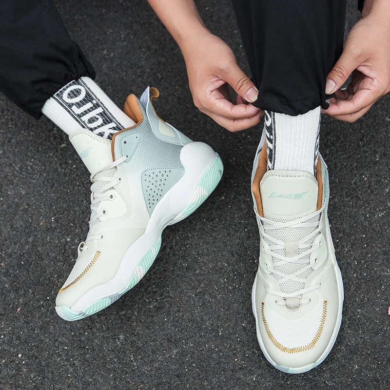 QNX-817 High Quality Mens Basketball Sneakers Non-slip Training Sports Shoes Adults Breathable Cushion  Basketball Shoes 36-45