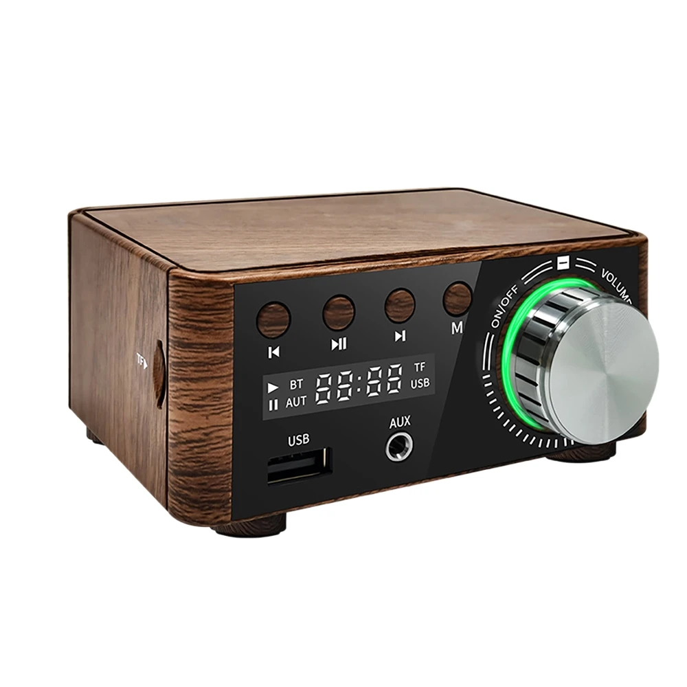 

BT5.0 Digital Amplifier Mini Portable 80Wx2 2.0 Stereo Class D HIFI Fever Audio MP3 Player Lossless Player Amplifier-C