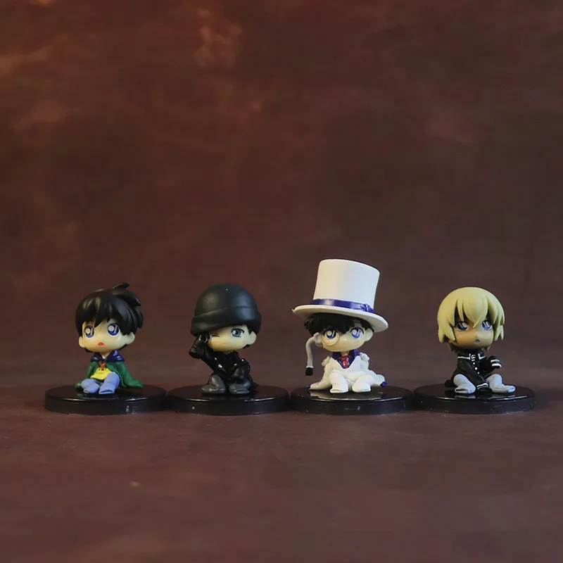 

4 шт./лот 4-5 см мини-фигурки детектива Конан игрушка Фуруя Рей Акай шуучи ПВХ Симпатичные модели кукол